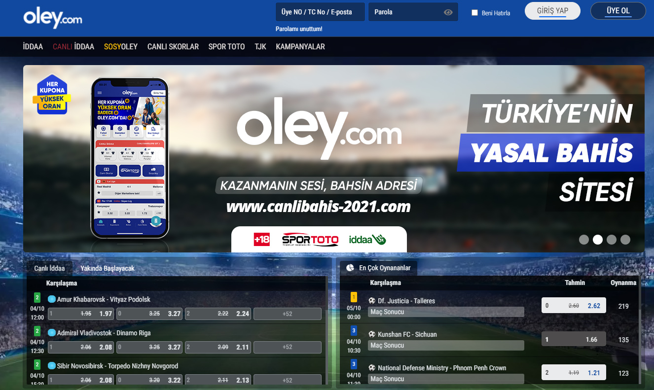 Oley Giriş – Oley İndir – Oley İddaa